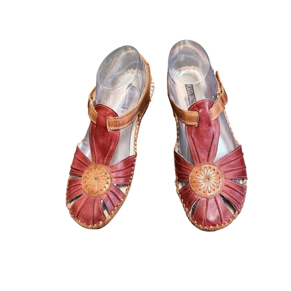 Pikolinos Leather Fisherman Sandals Medallion EU 37 US 6.5-7 Boho Shoes Artisan
